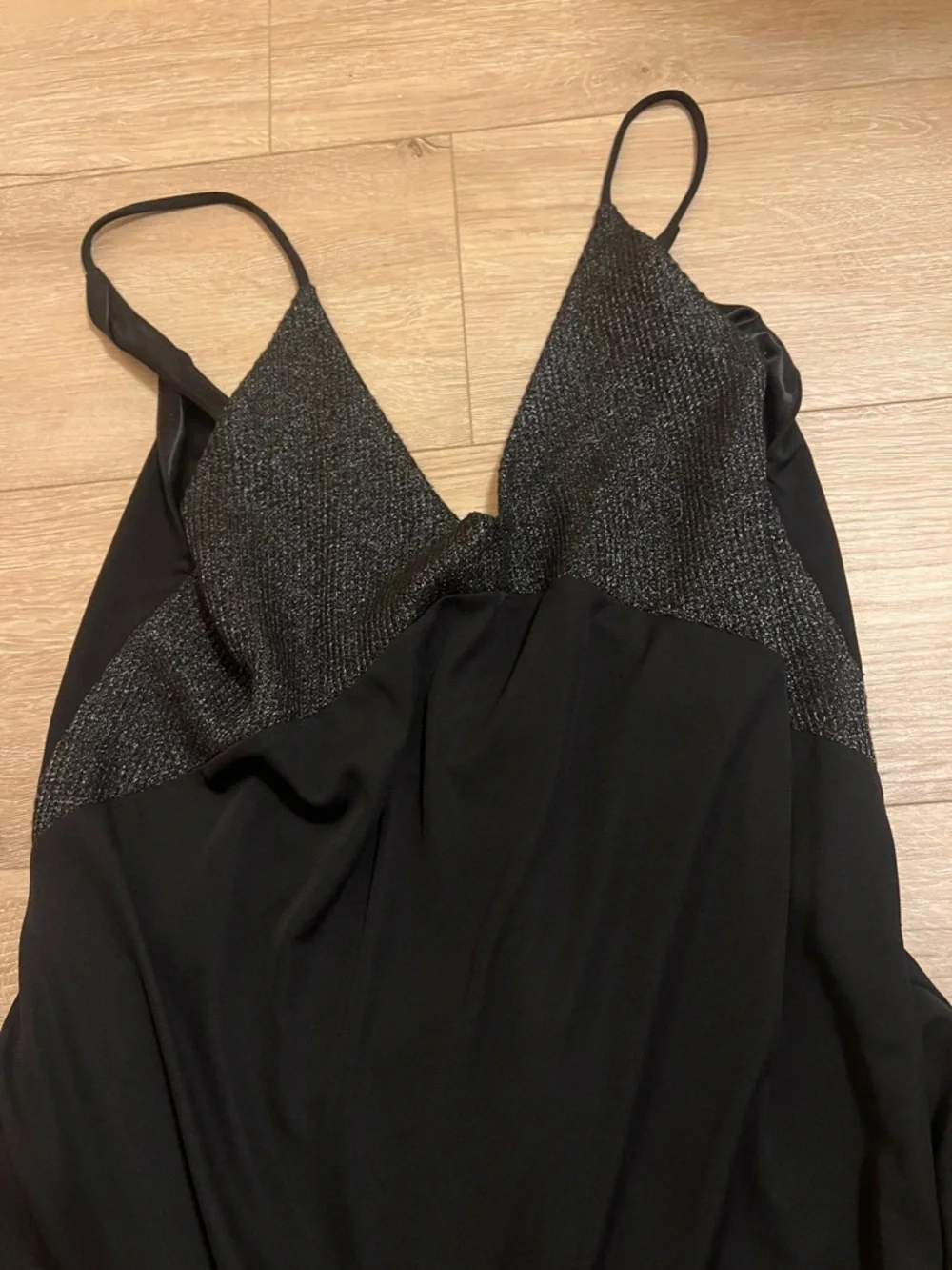 Zara Black Dress with Shimmering Bodice - Picture 3 of 7